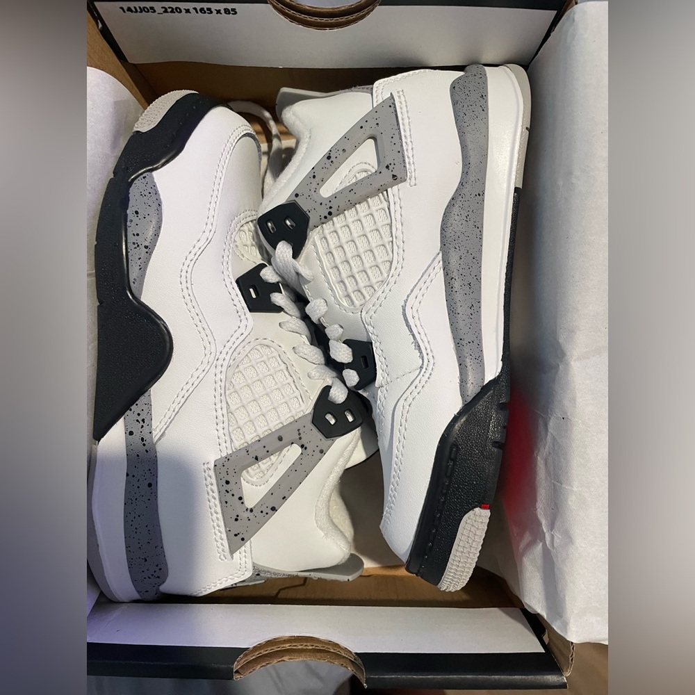 Kids White and Gray Sneakers